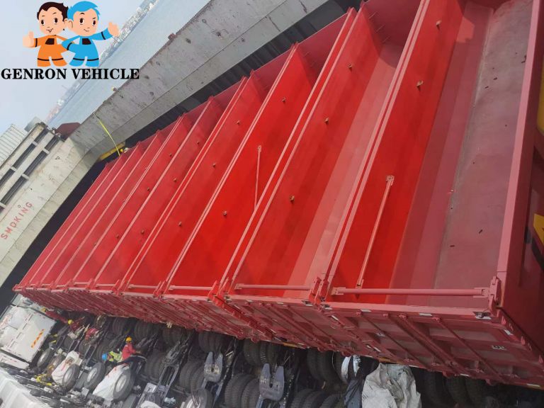 4 Axles Rear Dump Semi Trailers Shipped to Mozambique